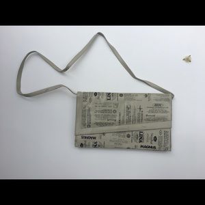 1980’s Trendy Newspaper Print Vinyl Purse